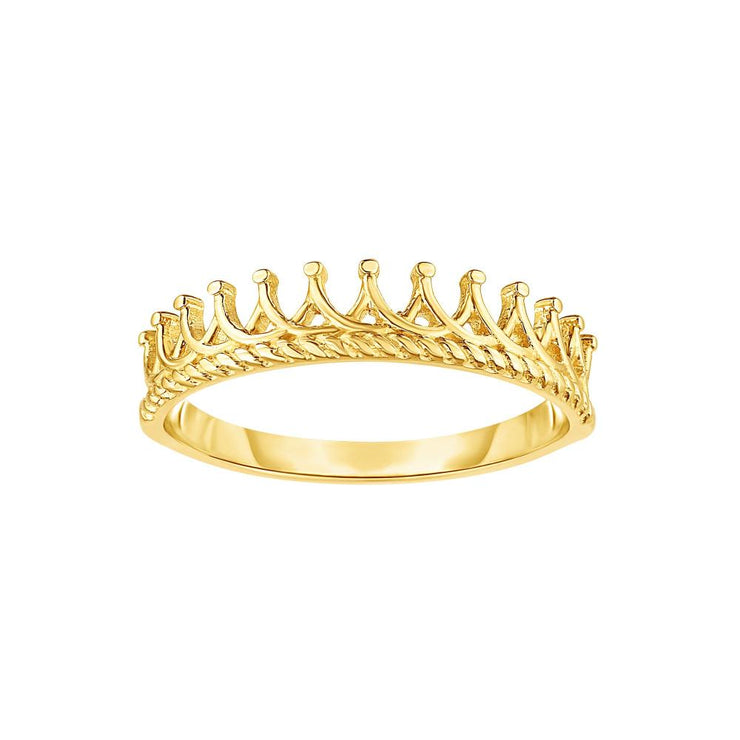 14K Gold Crown Ring