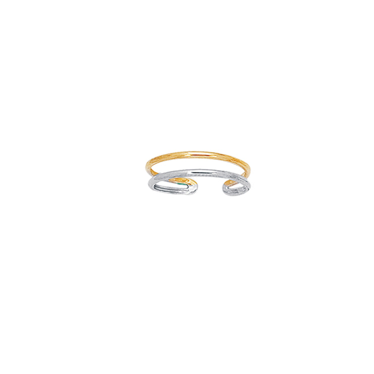 14K Gold Open Bar Toe Ring