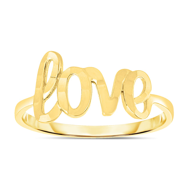 14K Gold ""Love"" Ring