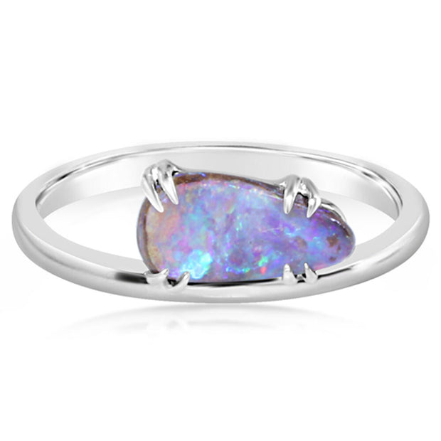 Sterling Silver Australian Boulder Opal Ring