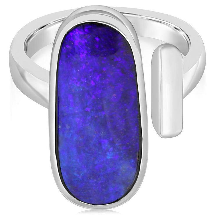 Sterling Silver Australian Boulder Opal Ring
