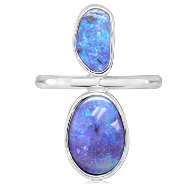 Sterling Silver Australian Boulder Opal Ring
