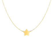 14K Gold Polished Star Necklace