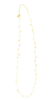 14K Gold Dangling Hearts Necklace