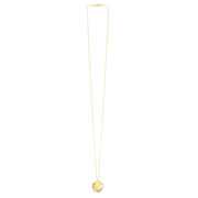 14K Gemstone Rainbow Dial Medallion Necklace