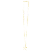 14K Open Star Necklace