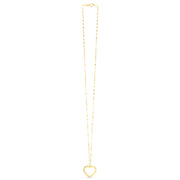 14K Reversible Heart Necklace