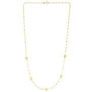 14K Heart Station Necklace