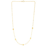 14K Heart Station Necklace