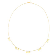 14K Dangle Disc Necklace