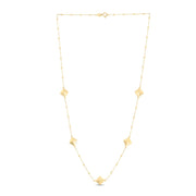 14K Gold Pyramid Station Necklace