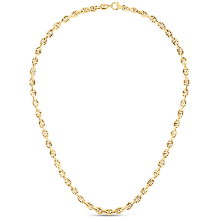 14K Puffed 5.4mm Mariner Bracelet