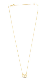 14K Gold Handcuff Necklace