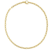 14K Gold Paperclip Toggle Link Bracelet