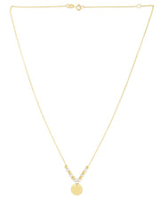 14K Gold & Pearl Pallina Disc Necklace