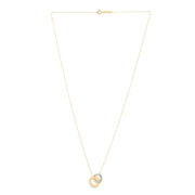 14K Gold & Mother of Pearl Circles Necklace