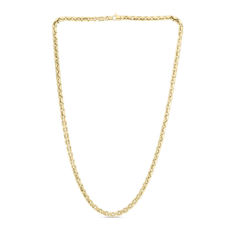14K 5mm Mens Fancy Box Chain