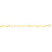 14K Paperclip Rondel Link Necklace