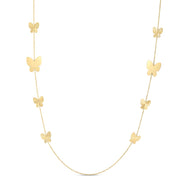 14K P??pillon Graduated Butterfly Necklace