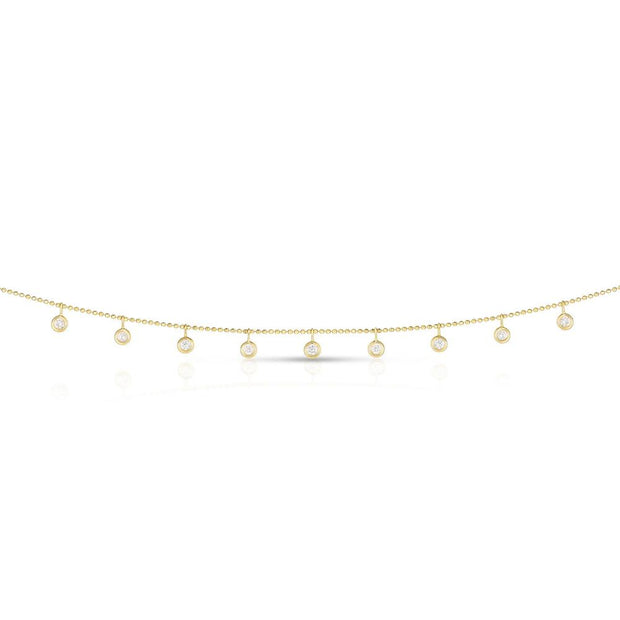 14K Gold .50ct Dangling Diamonds Necklace
