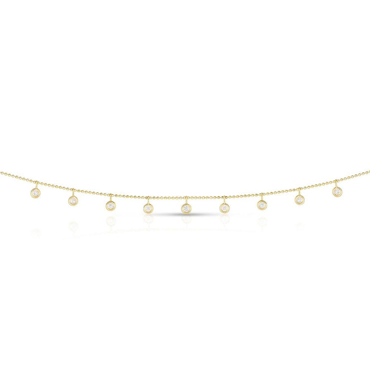 14K Gold .50ct Dangling Diamonds Necklace