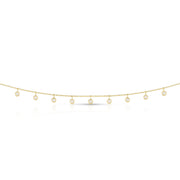 14K Gold .50ct Dangling Diamonds Necklace