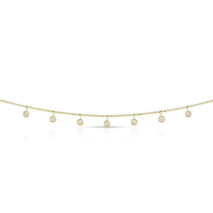 14K Gold .25ct Dangling Diamonds Necklace