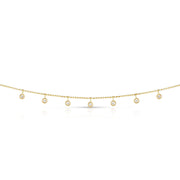 14K Gold .25ct Dangling Diamonds Necklace