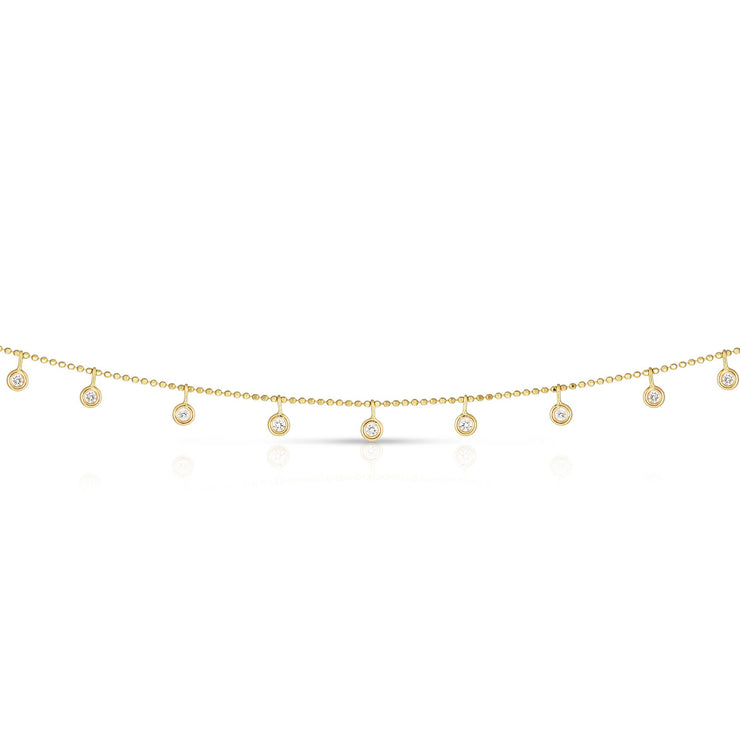 14K Gold .25ct Dangling Diamonds Necklace