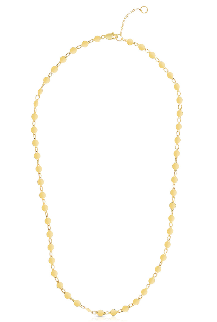 14K Gold Polished Mirror Chain