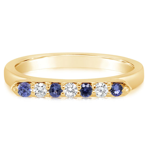 14K Yellow Gold Sapphire/Diamond Ring