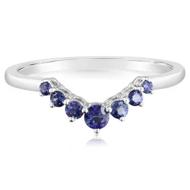 14K White Gold Sapphire/Diamond Ring