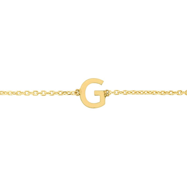 14K Mini Initial G Necklace