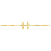 14K Mini Initial H Necklace
