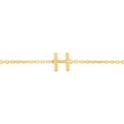 14K Mini Initial H Necklace