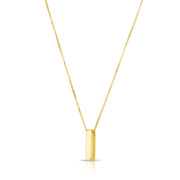 14K Gold Block Letter Initial I Necklace