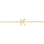 14K Mini Initial K Necklace