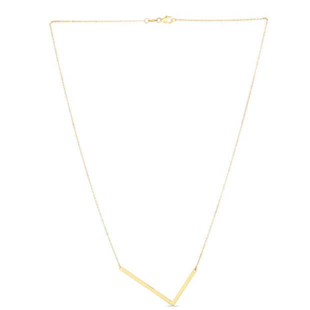 14K Gold Large Initial L Necklace