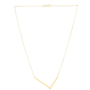 14K Gold Large Initial L Necklace