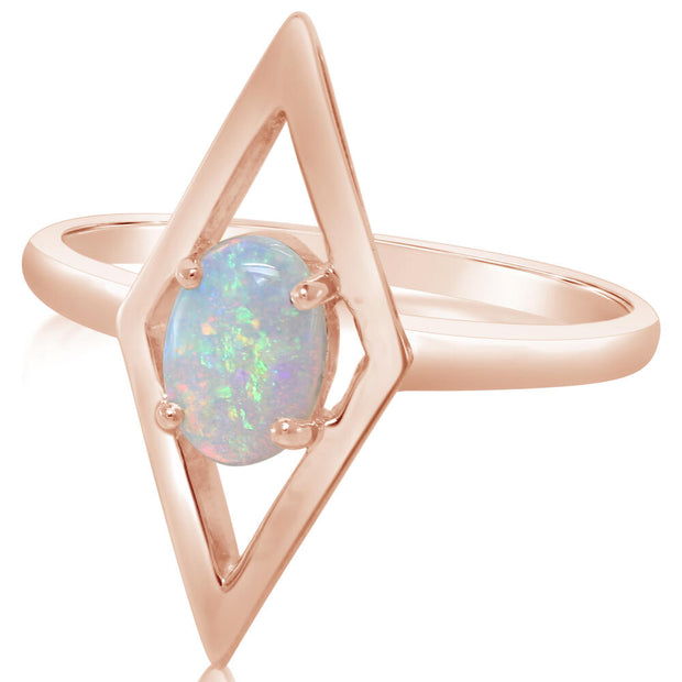 14K Rose Gold Australian Opal Ring