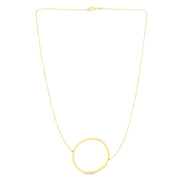 14K Gold Large Initial O Necklace