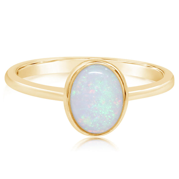 14K Yellow Gold Australian Opal Ring