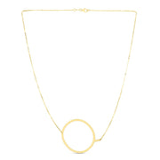 14K Gold Large Initial Q Necklace