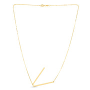 14K Gold Large Initial V Necklace
