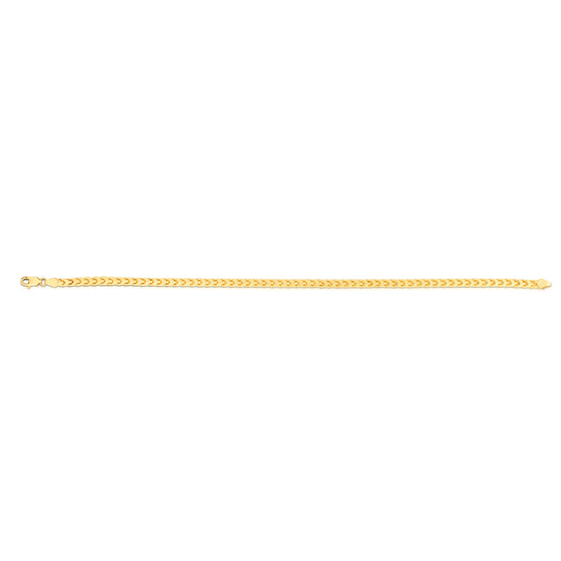 14K Gold 22"" 3.1mm Diamond Cut Round Franco Chain