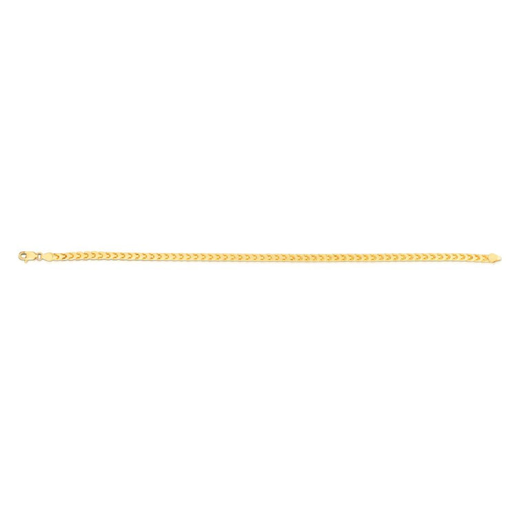 14K Gold 3.1mm Diamond Cut Round Franco Chain