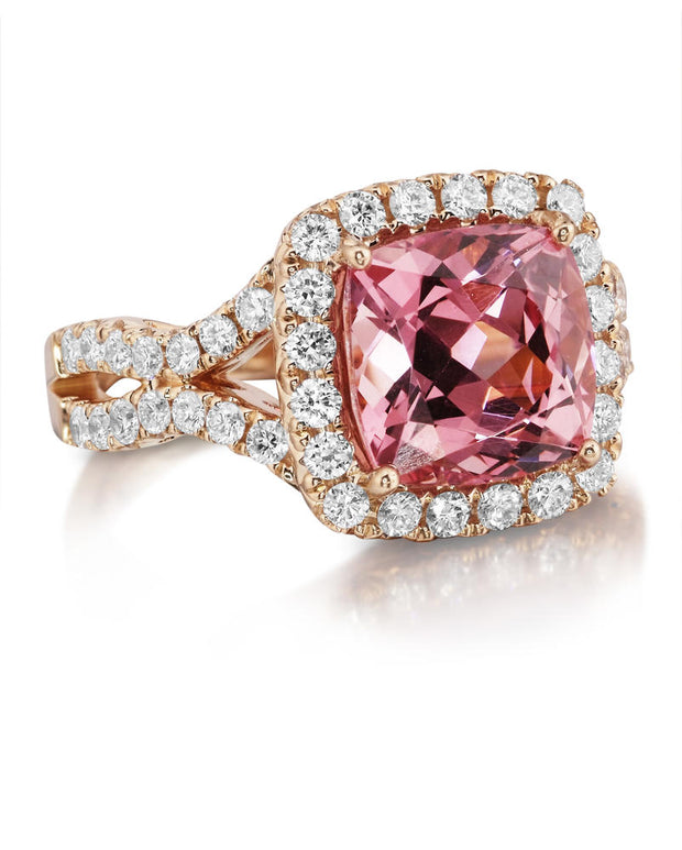 Platinum Montana Sapphire/Diamond Ring