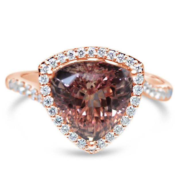 Platinum Montana Sapphire/Diamond Ring
