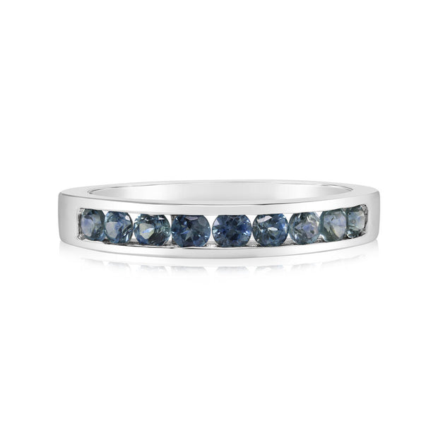 14K White Gold Montana Sapphire Ring