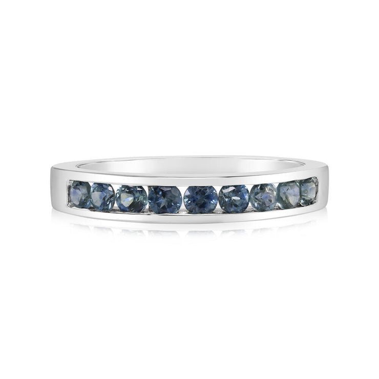 14K White Gold Montana Sapphire Ring